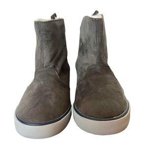 NWT Gymboree Gray Suede Fleece Lined Boots Sz.1